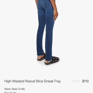 Mothe high waisted rascal sneakers fray women’s jeans